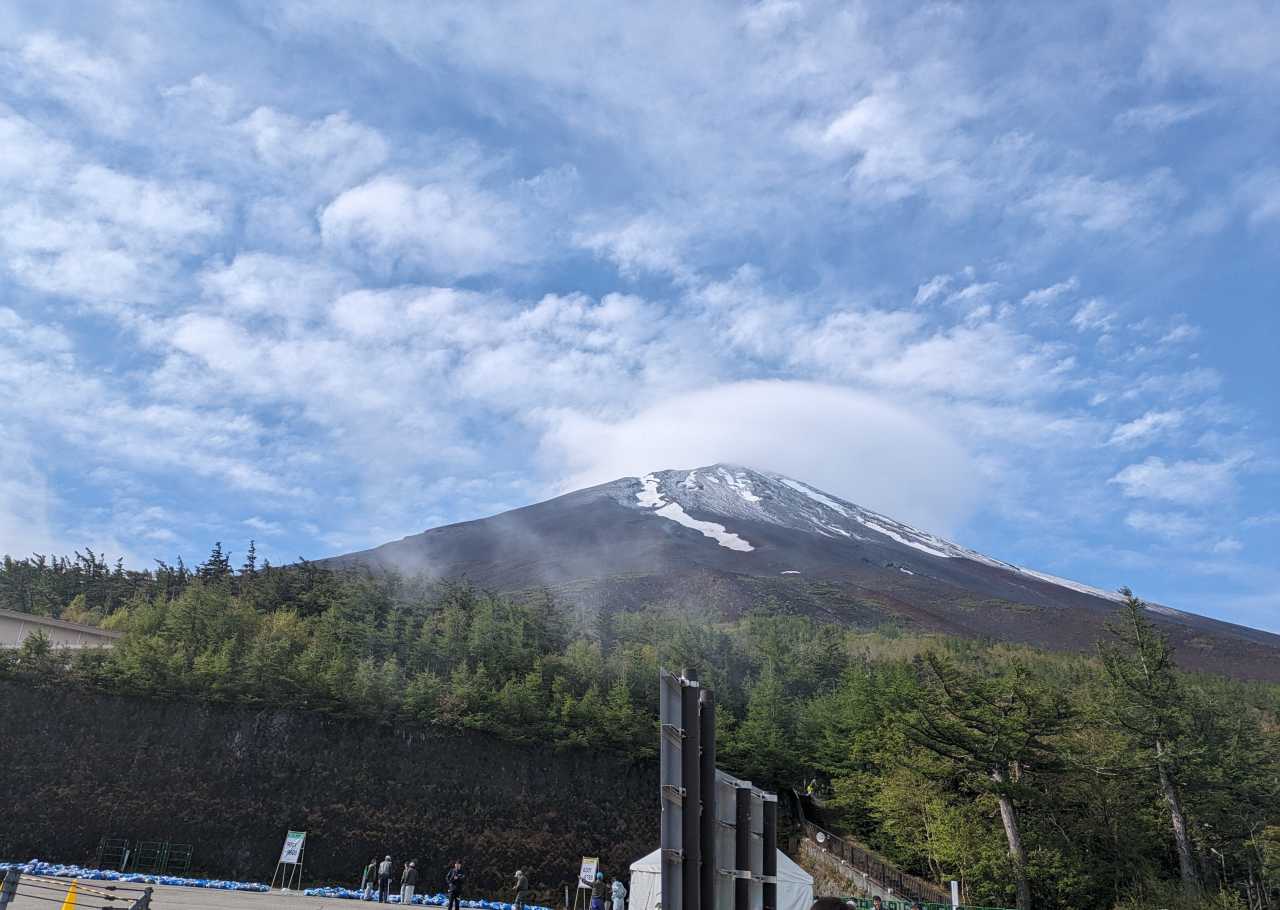 富士ヒルのゴール地点から見た富士山